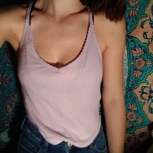 purple tank top